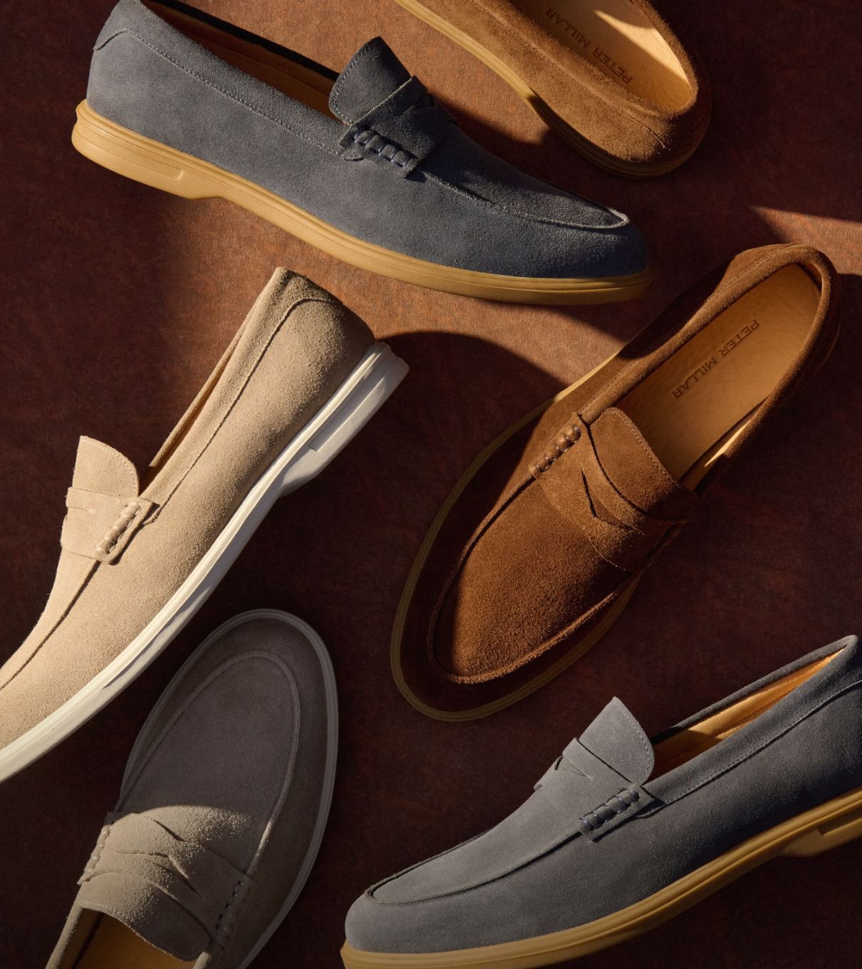 (取寄) ピーター ミラー メンズ エクスカーショニスト ヌバック ヴェニーシャン ローファーズ Peter Millar men Excursionist Nubuck Venetian Loafers Beach 取寄) ピーター ミラー メンズ エクスカーショニスト ヌバック